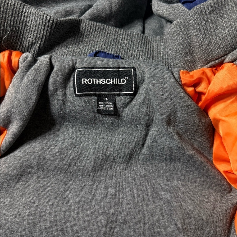 Rothschild Navy Puffer Jacket with Hood – Size 18M - Picture 4 of 6
